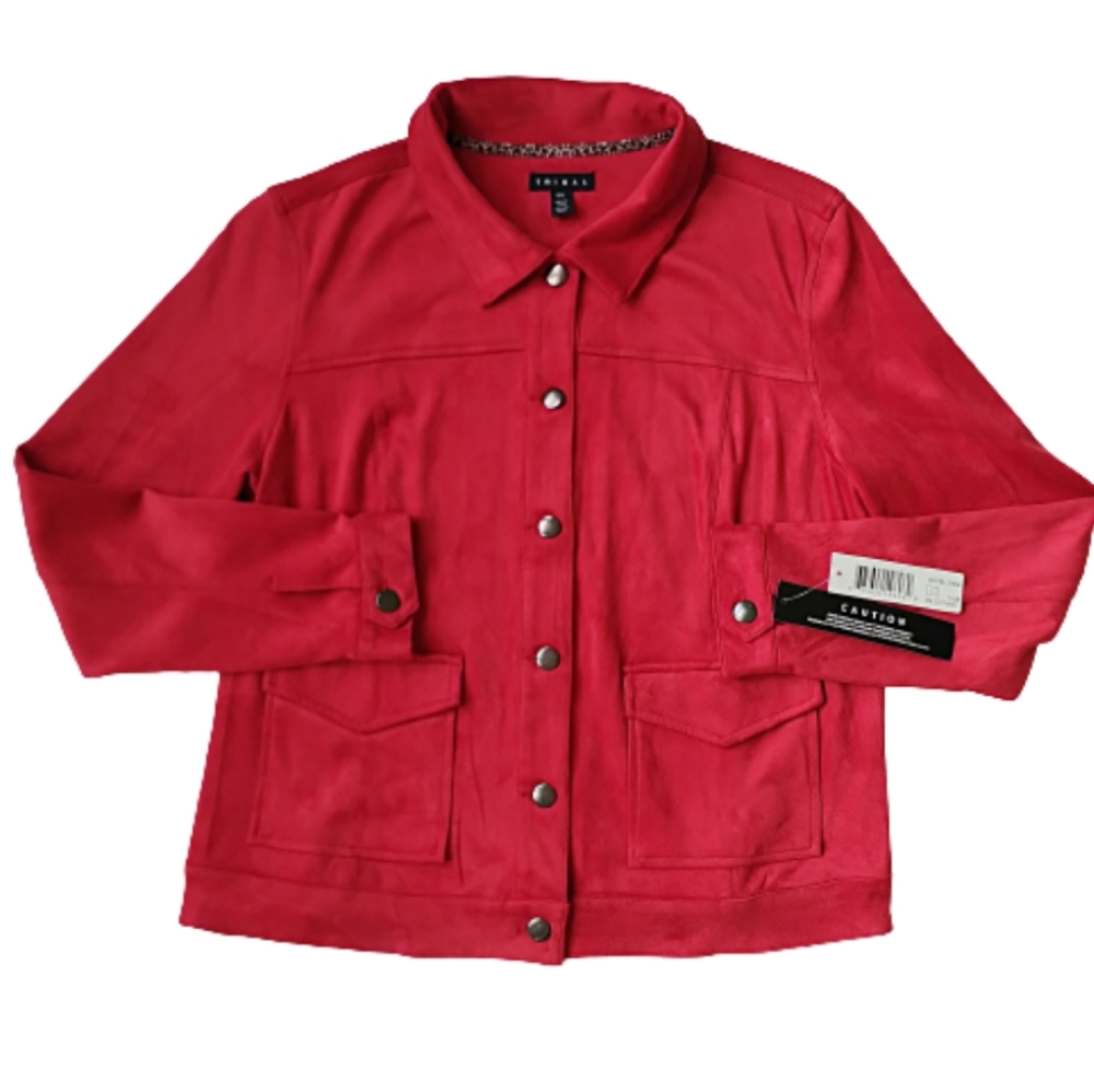 Tribal Women's Red Velvet Jacket (L)